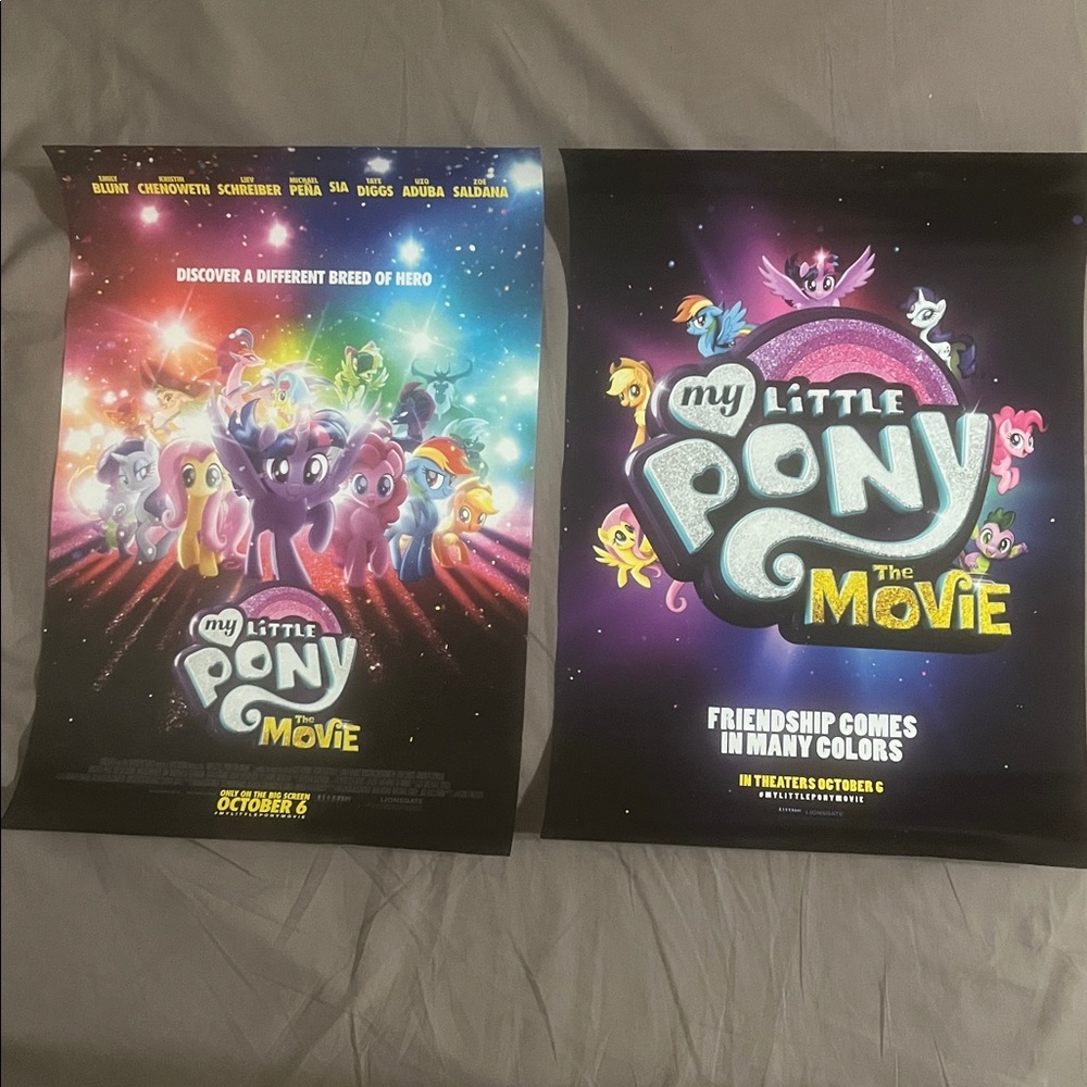 My Little Pony BOTH Movie Posters 2017 13.5x20 Hasbro Lions Gate Origin new - Picture 12 of 14